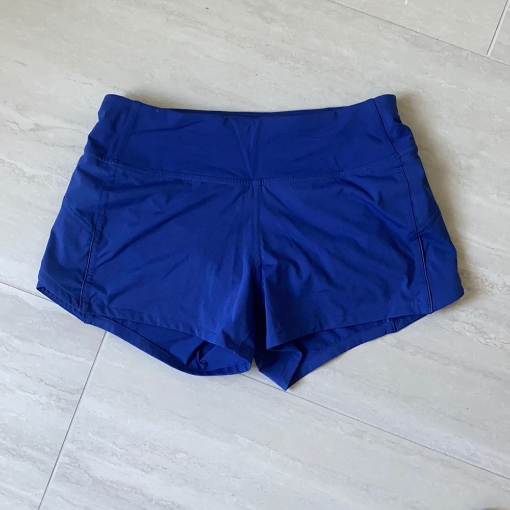 Lululemon blue shorts - speed up 2.5